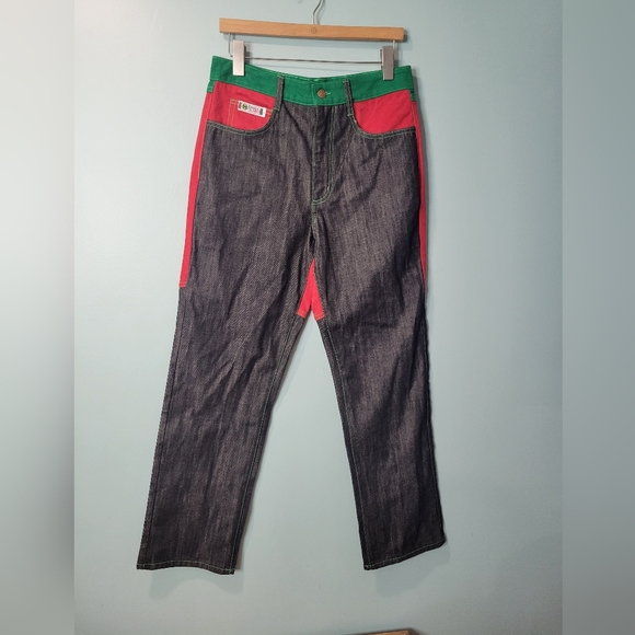 Cross Colours Color Block Jeans Ya Dig Post Hip Hop Nation Men’s Size 30 - Picture 1 of 4